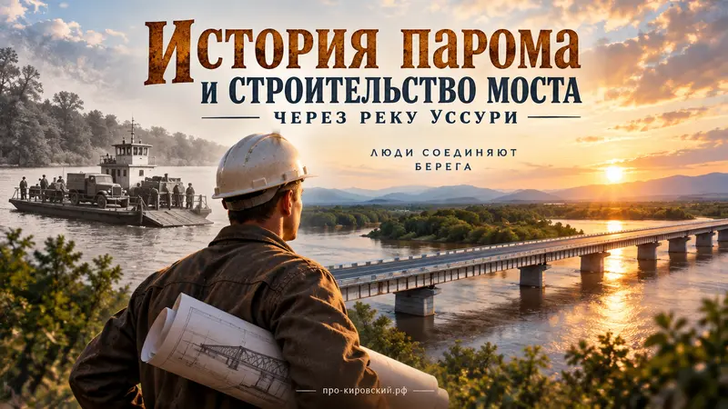 История парома и строительство моста через реку Уссури